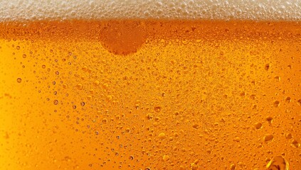 Golden Bubbles, Foamy Texture A CloseUp on Liquid, Light, and Visual Depth.