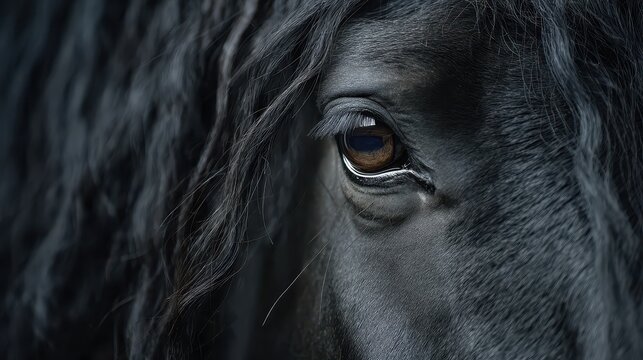 Image of a friesian horse