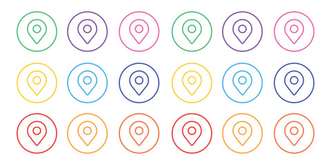 Location Icon set, Vector icon