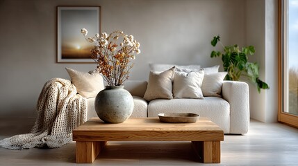 Nordic modern minimal living room