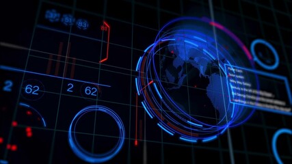 Digital X-ray scan of a human head and brain, illustrating a global network of science and technology data concept - Powered by Adobe