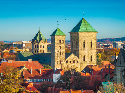 St. Peter cathedral in Osnabr&uuml;ck, Germany on a sunny autumn day