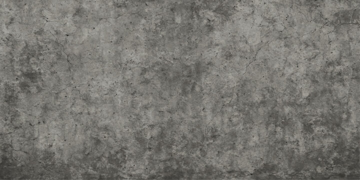 Dark grunge gray concrete wall texture with aged black surface pattern