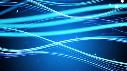 Beautiful abstract wave technology background with glowing blue light effects, representing a modern digital and corporate concept. - Powered by Adobe