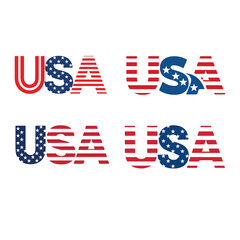 USA Patriotic Typography Designs Celebrate America with Stylish and Symbolic Text Art