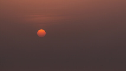 Sun close-up at sunset timelapse