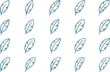 Fototapeta premium Collection of feather icons, showcasing various feather designs for use in graphic design, representing lightness and nature