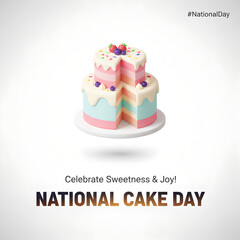National Cake Day pastry sweet dessert icon vector event art