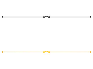 Classic black and gold separator &ndash; Elegant thin line with graceful ornamental touch, perfect for page breaks, text highlights, and branding layouts.