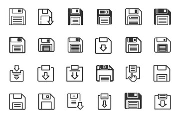 Save Icon – Vector Floppy Disk Symbol for Storage and Data Backup Design