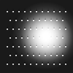 abstract lamps with black, white and yellow light