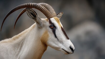 Overview of a Scimitar Horned Oryx