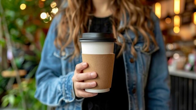 Businesswoman with coffee working on laptop at home office or coffee shop, freelance lifestyle - Powered by Adobe