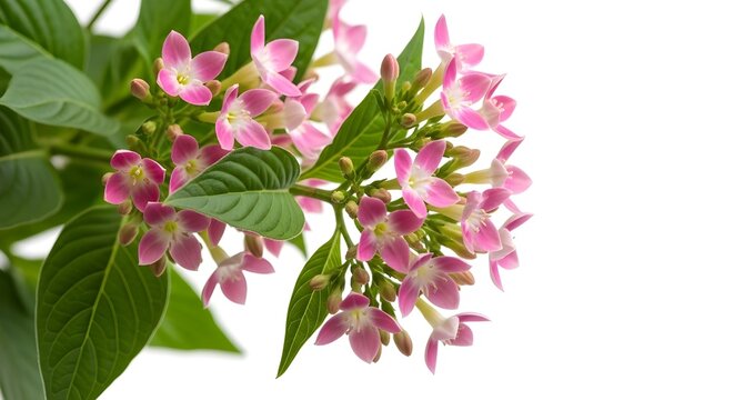 Beautiful pink pentas flower in full bloom
