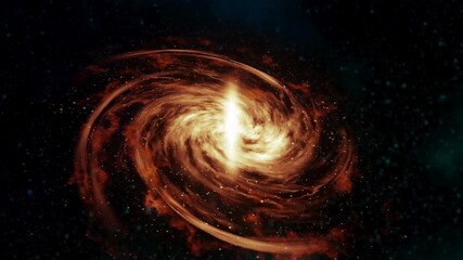 Abstract blue and red spiral galaxy vortex in space with glowing star art design illustration - Powered by Adobe