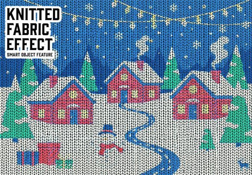 Knitted Fabric Effect