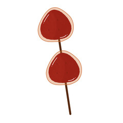 Heart Lollipop Candy on Stick PNG Transparent Background
