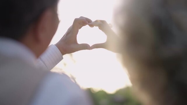 Sweet picture of older couple getting married