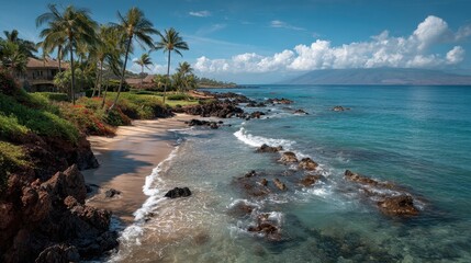Fototapeta premium Stunning coastal scenery in Maui Hawaii