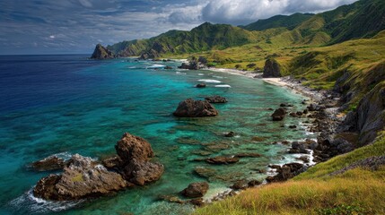 Stunning coastal view of Sabtang Island Batanes Philippines