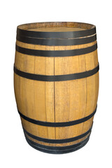 Fototapeta premium wine wooden barrel isolated on white background