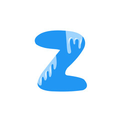 winter alphabet vector