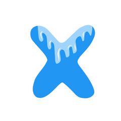 winter alphabet vector