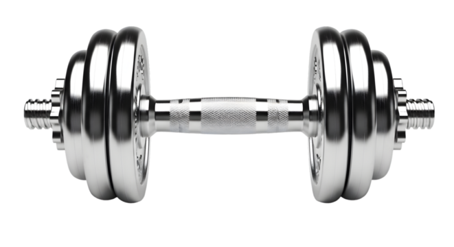 Adjustable Dumbbell with Chrome Plates, Fitness Equipment, Home Gym Gear

