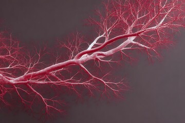 Realistic rendering of hepatic artery branching