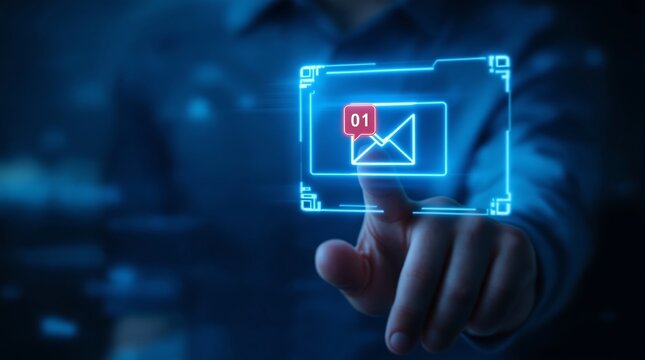 Email marketing strategy concept new message notification digital communication business technology solution