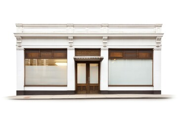 Naklejka premium Storefront door white background architecture.