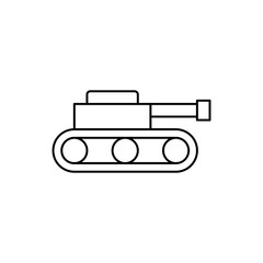 Tank Vector Icon Illustration On Isolated Background.	