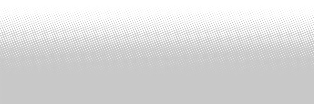 Halftone gradient. Dotted gradient, smooth dots spraying and halftones dot background seamless horizontal geometric pattern vector template set