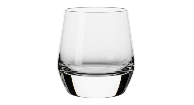 Isolated glass vessel, a piece of drinkware for serving a beverage at parties and events