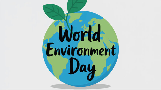 World environment day globe with leaves, promoting environmental conservation and sustainable practices for a healthier planet and future
