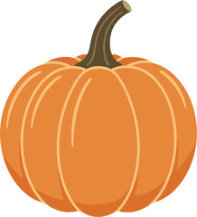 Orange pumpkin for fall harvest and thanksgiving