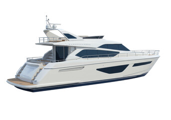 Isolated Yacht, luxury boat on the water with no people, sailing vessel, water transport