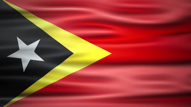 Waving National Flag of east timor in the Wind 4K Animation