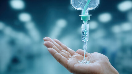 Plasma, Human hand donating plasma with visible tubing and bag in a medical setting.