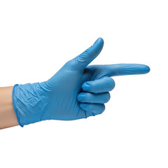 Blue glove pointing isolated on transparent background isolated on transparent background indoor, outdoor, no people, keyword 30