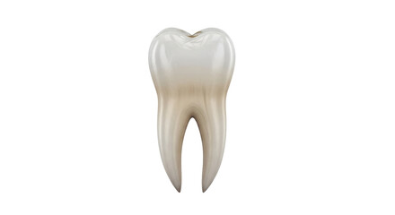 Isolated molar tooth for use in dentistry or oral care, anatomical realistic rendering