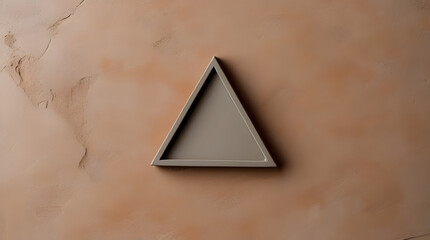 a triangle shape of chocolate color with brown background