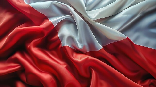 Realistic fabric flag of france celebrating independence day with national colors and emblems