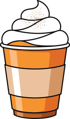 Pumpkin spice latte, a perfect autumn drink