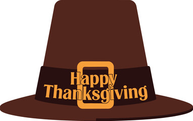 Happy thanksgiving pilgrim hat
