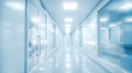 Obraz premium クリーンで明るい病院の廊下
