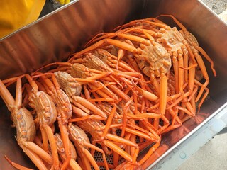Fresh raw crabs as seafood