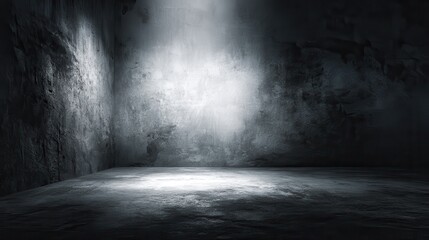 Abstract design featuring a dark gray cement wall texture set against a white gradient background