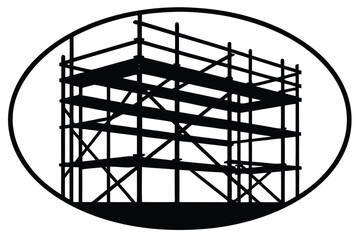 scaffolding vector icon silhouette