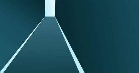 Perspective art of a way out of a dark alley. Concept illustration of the path to the door